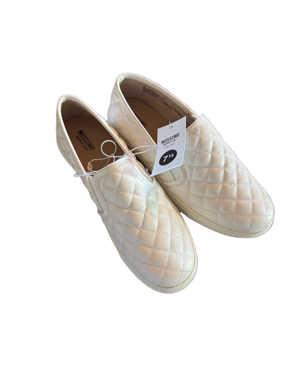 Mossimo Supply Co. Reese Quilted Slip-On Sneakers in White Size 7.5 - Picture 4 of 5